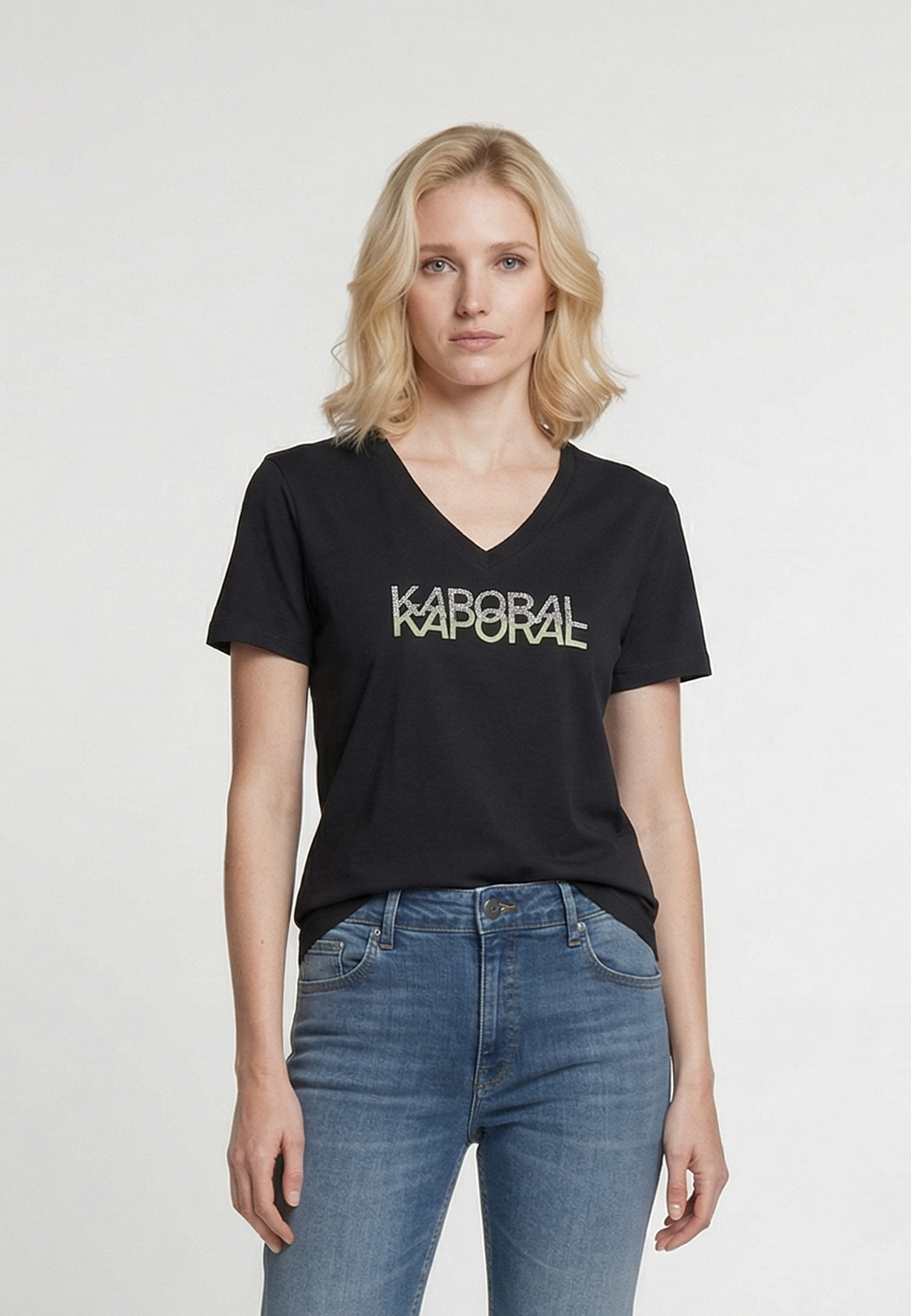 kaporal-lia-t-shirt-damen-schwarz-slim-stretch image 2