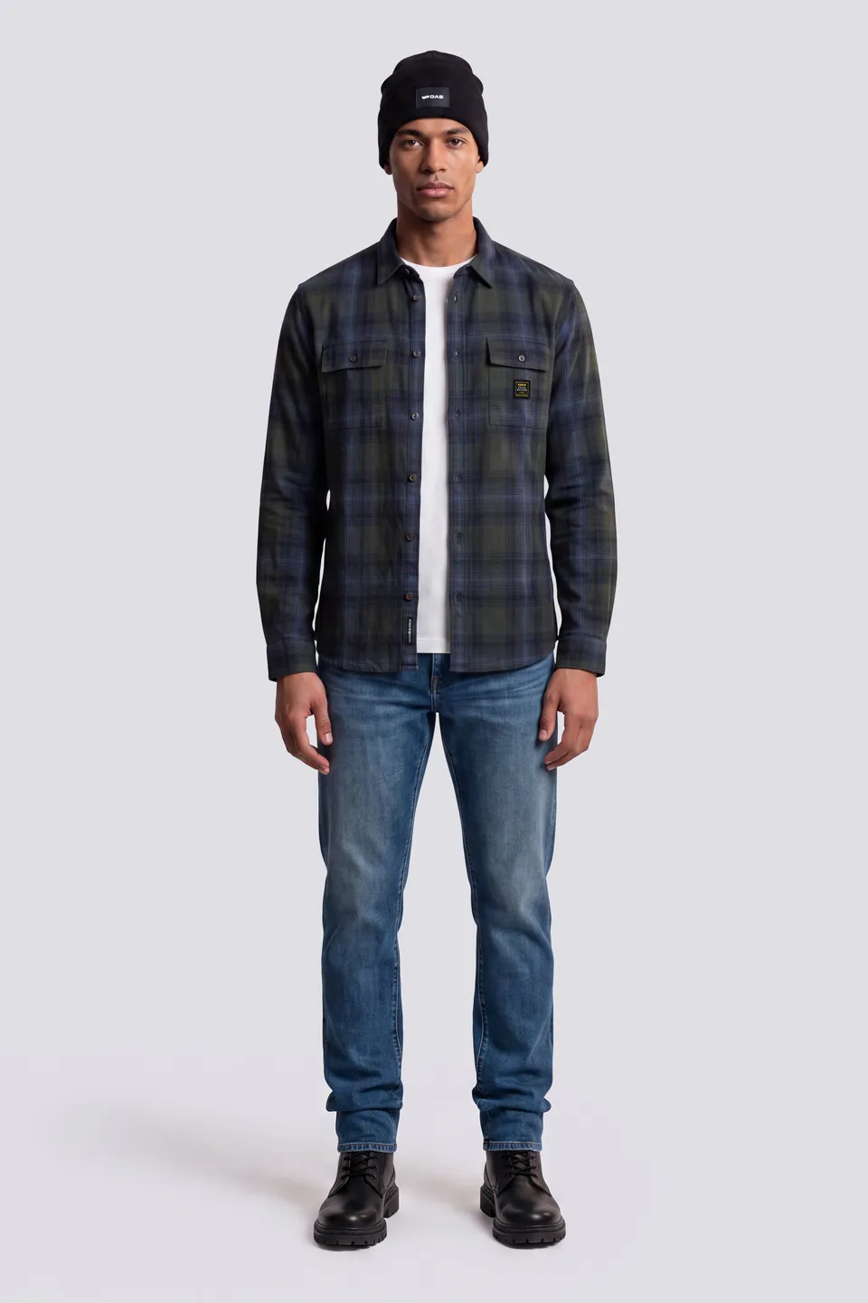 gas-tar-93md-tapered-jeans-herren-stretch-dunkel image 1