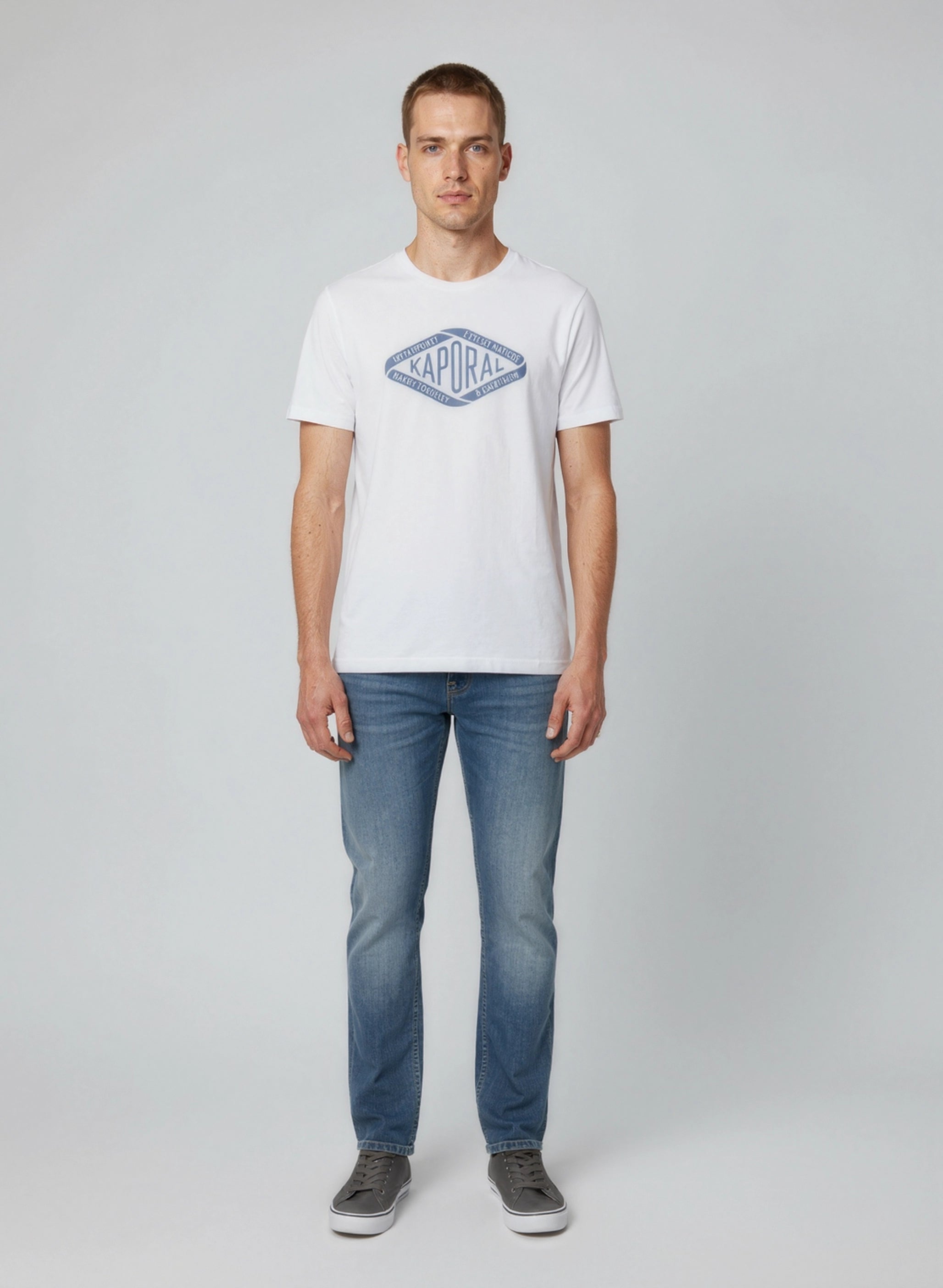 kaporal-raz-regular-t-shirt-herren-wei-baumwolle-logo image 2