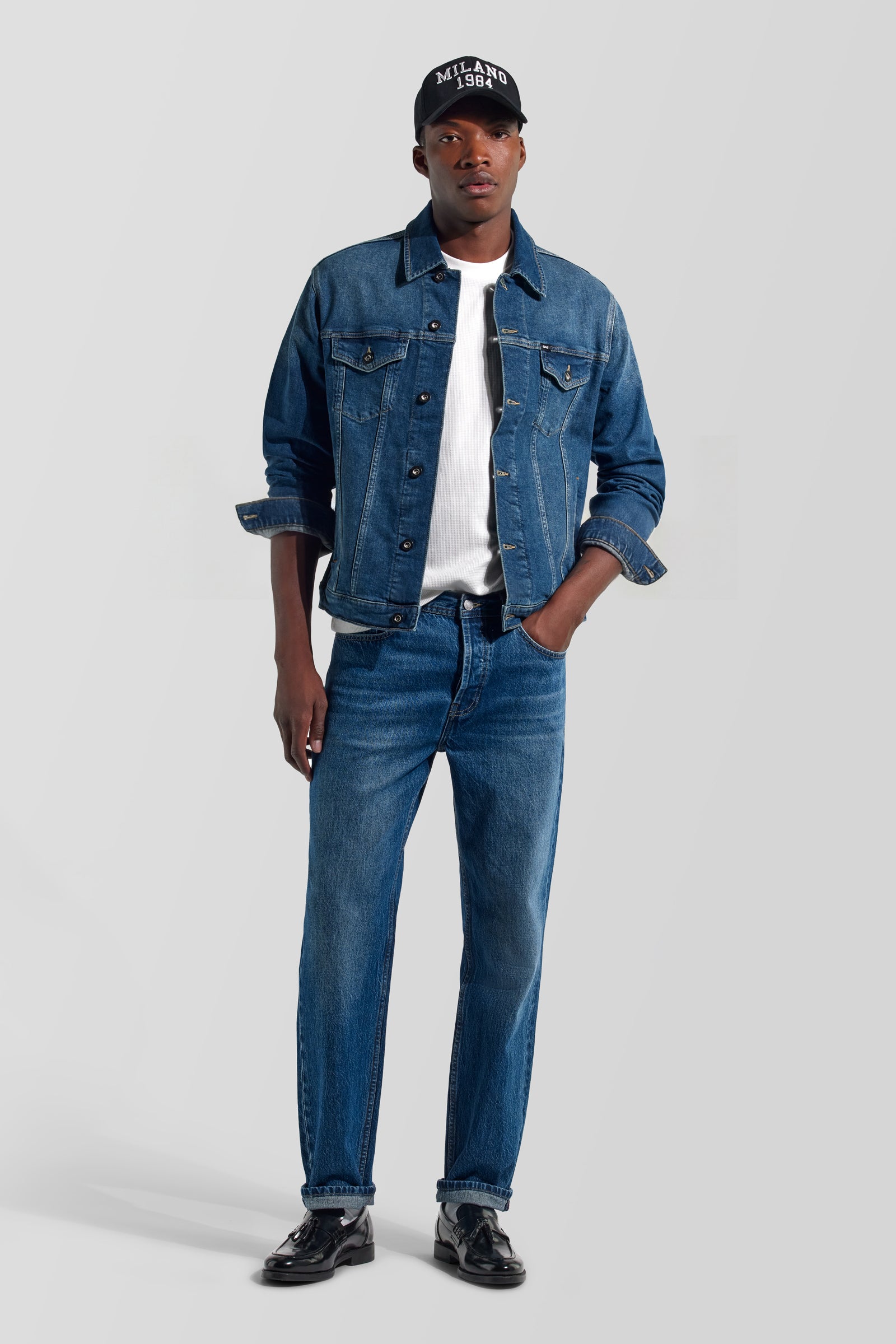 gas-oklahoma-14mm-jeansjacke-herren-slim-indigo-stone-wash image 1