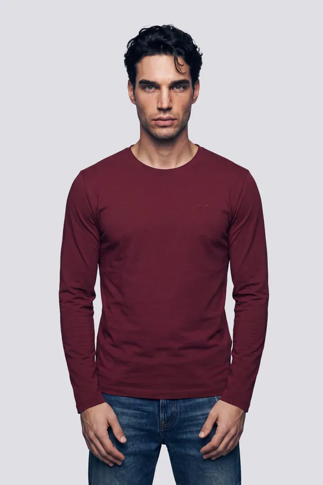 gas-janis-langarm-t-shirt-herren-slim-logo image 1