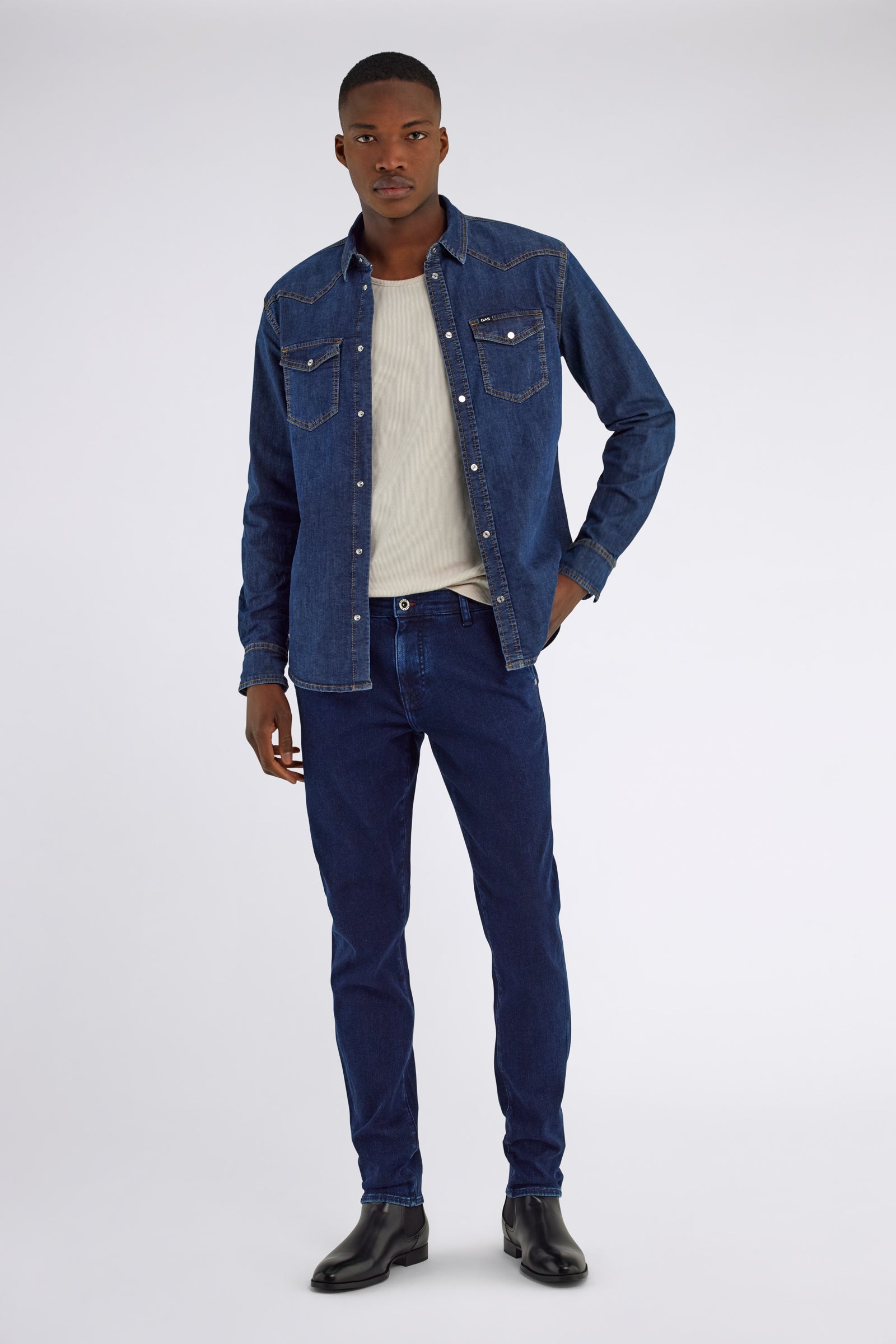 gas-sax-zip-chino-06md-jeans-herren-skinny-stretch-blau image 1