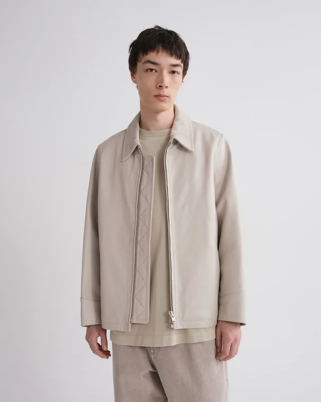 agolde-chadwick-jacket-bone-lederjacke-beige image 1