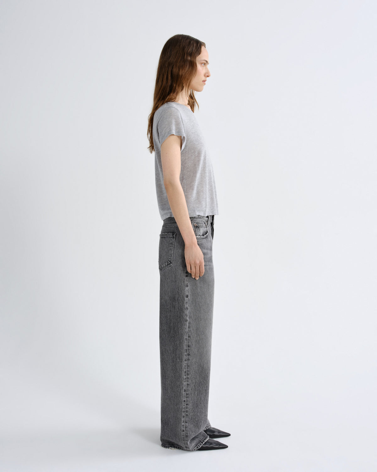 agolde-adine-shrunken-tee-t-shirt-grey-heather image 3