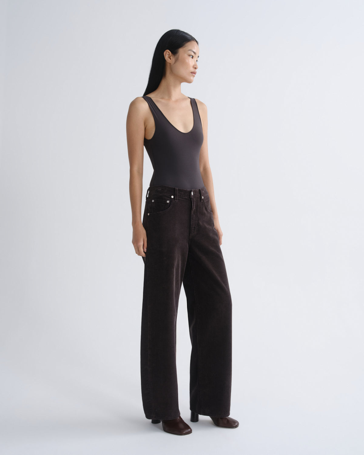 agolde-tora-bodysuit-damen-body-carob-braun image 4
