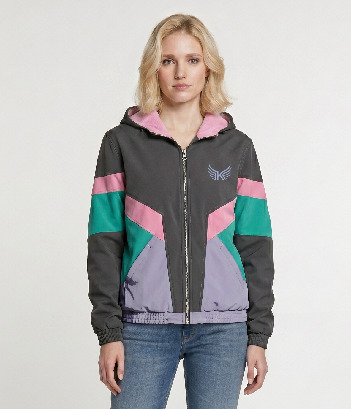 kaporal-kassandra-jacke-damen-schwarz-mit-reissverschluss image 1
