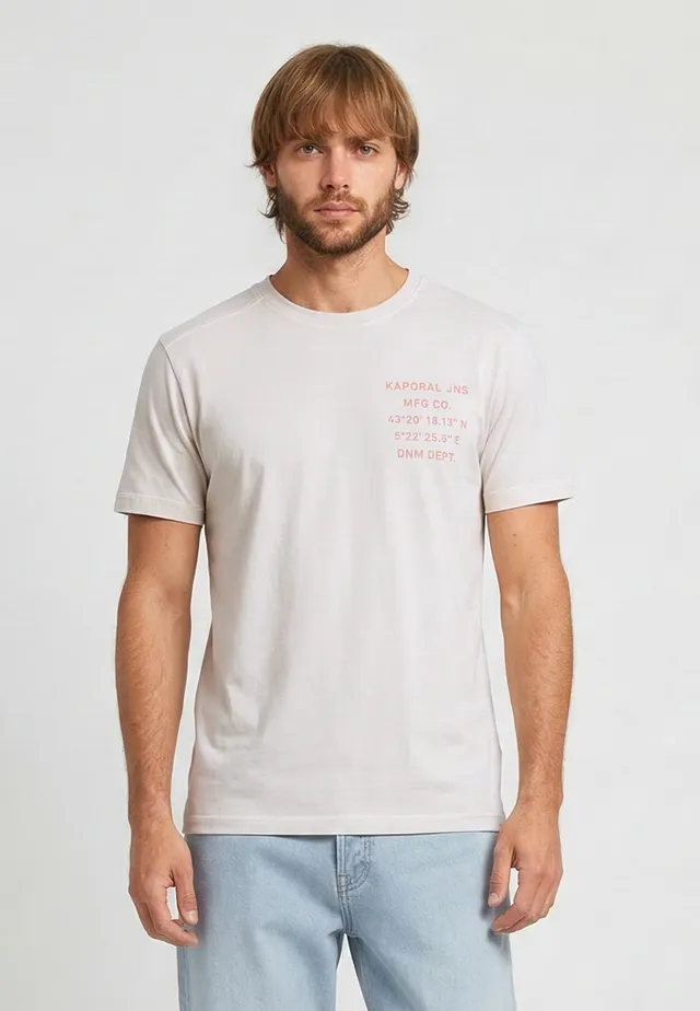 kaporal-bark-t-shirt-herren-wei-print-baumwolle image 1
