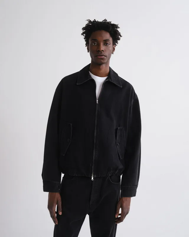 agolde-torres-jacket-kember-schwarz-herren-harrington image 1