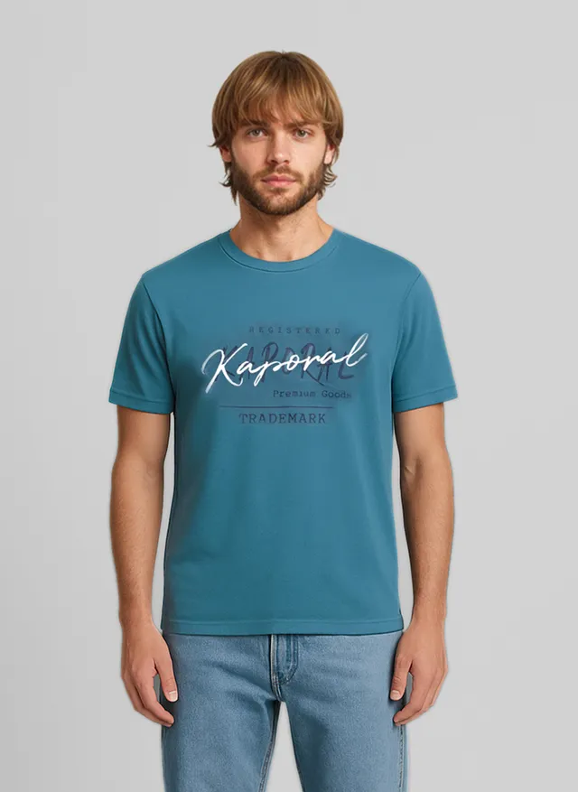 kaporal-kwak-t-shirt-herren-blau-baumwolle-regular image 1