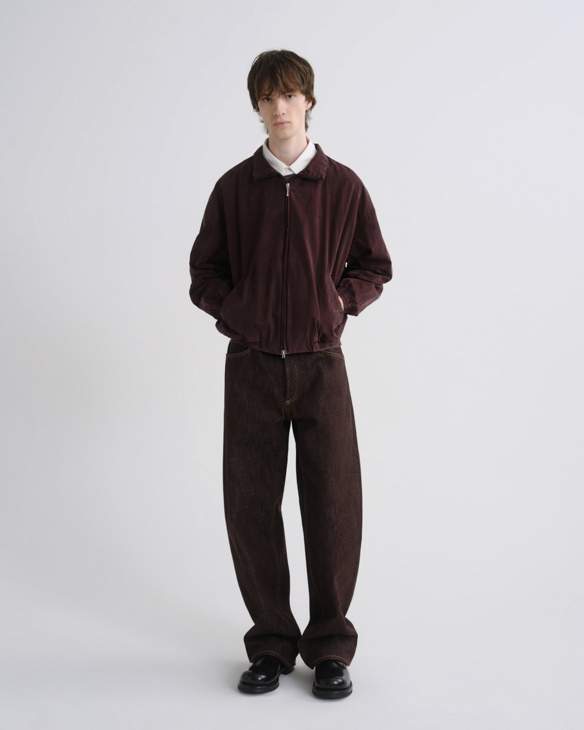agolde-marshall-windbreaker-creased-puce-burgunder image 3