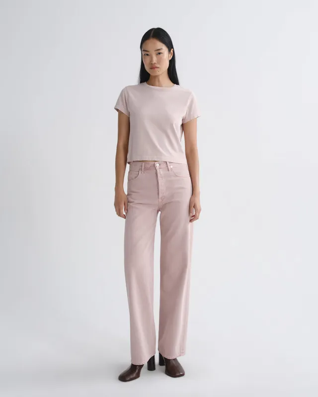 agolde-ren-jean-petite-25-wallflower-damen-jeans-rosa-wide-leg image 1