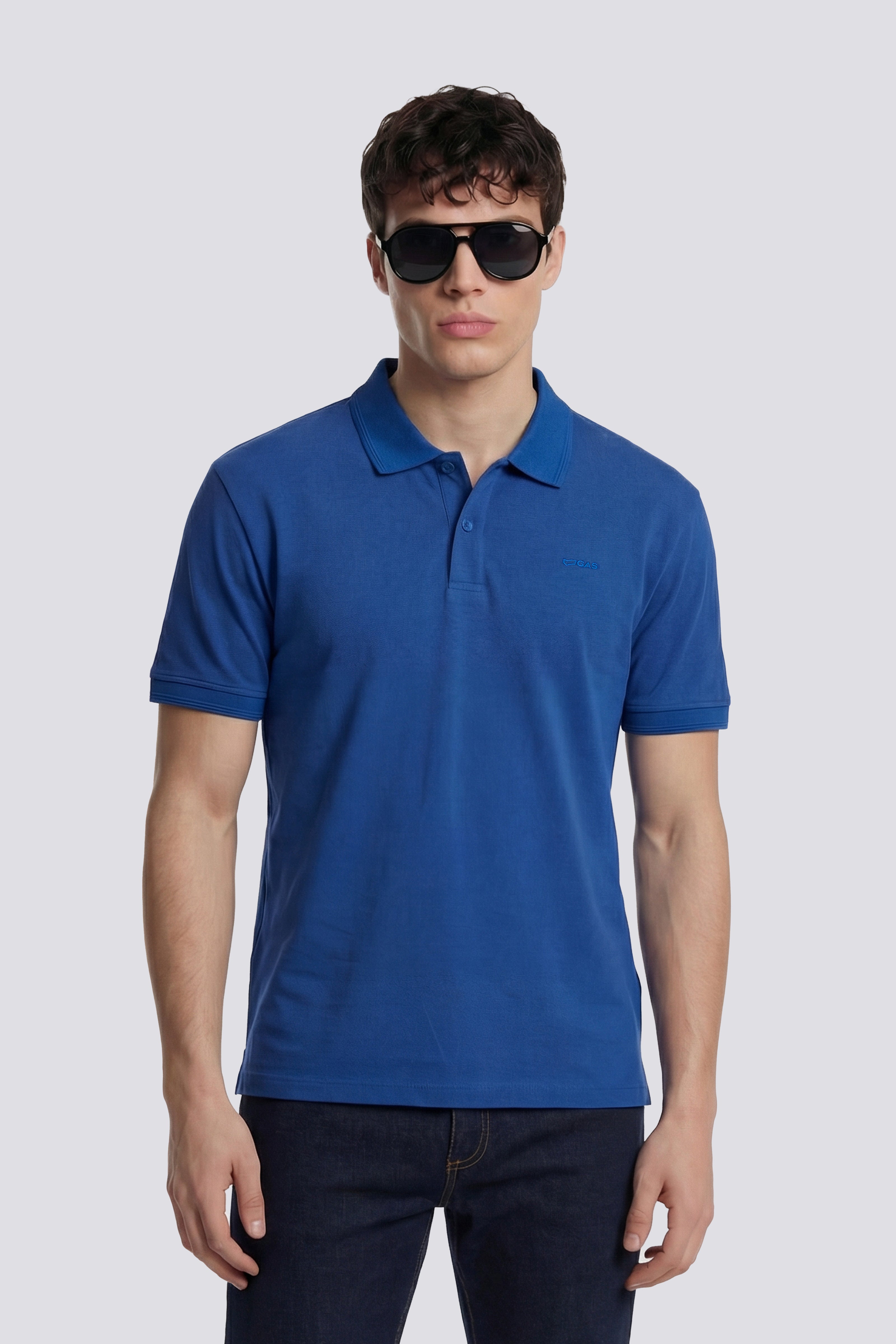 gas-ralph-emb-logo-1721-polo-herren-slim-blau image 1