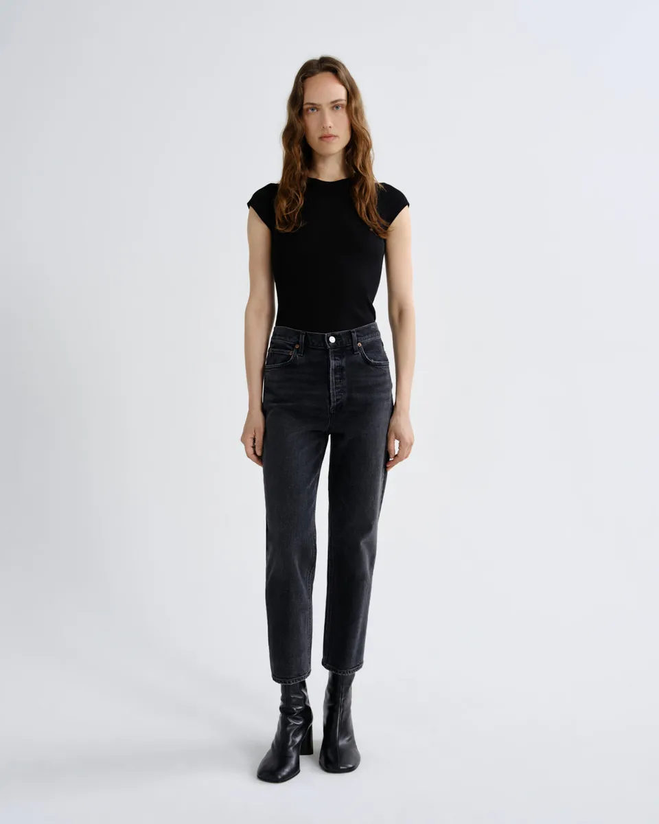 agolde-90-s-pinch-waist-crop-jeans-radius-schwarz image 1