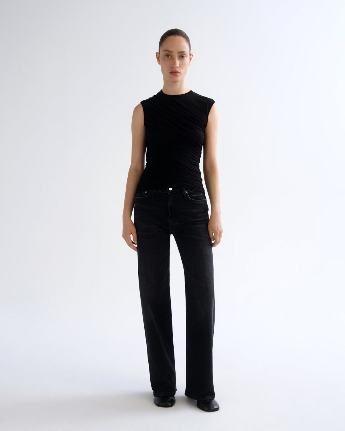 agolde-harper-straight-jean-hush-damenjeans-schwarz image 1