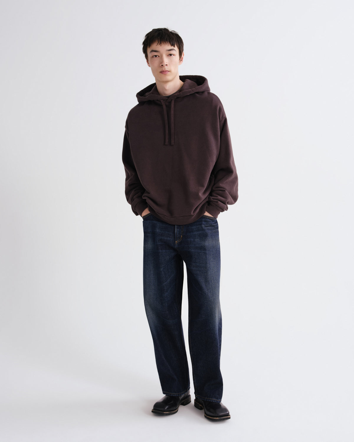 agolde-salford-hoodie-forge-kapuzenpullover-braun image 3