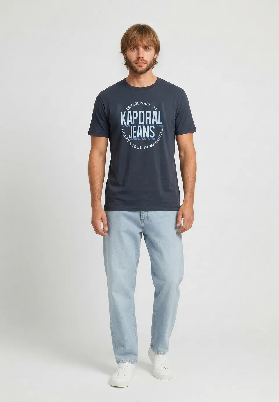 kaporal-tyler-t-shirt-herren-marine-regular-baumwolle image 1