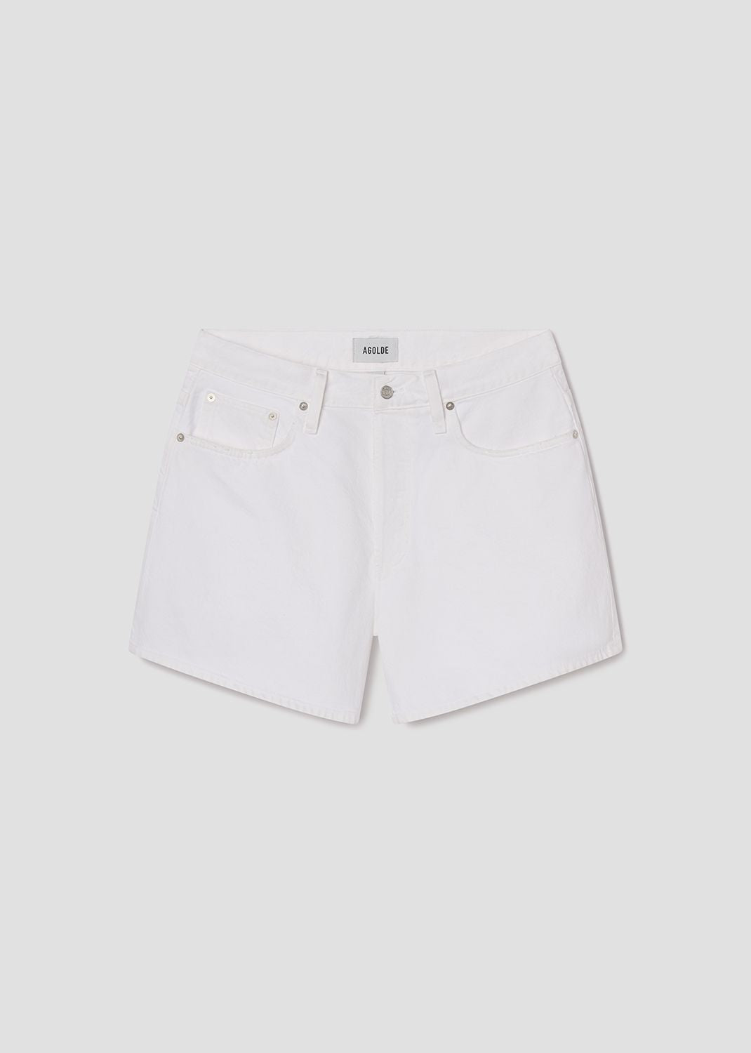agolde-leith-short-shorts-marshmallow-wei-baumwolle image 5