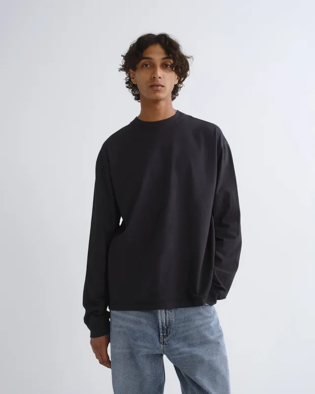 agolde-asha-mock-neck-longsleeve-screen-navy-baumwolle image 1
