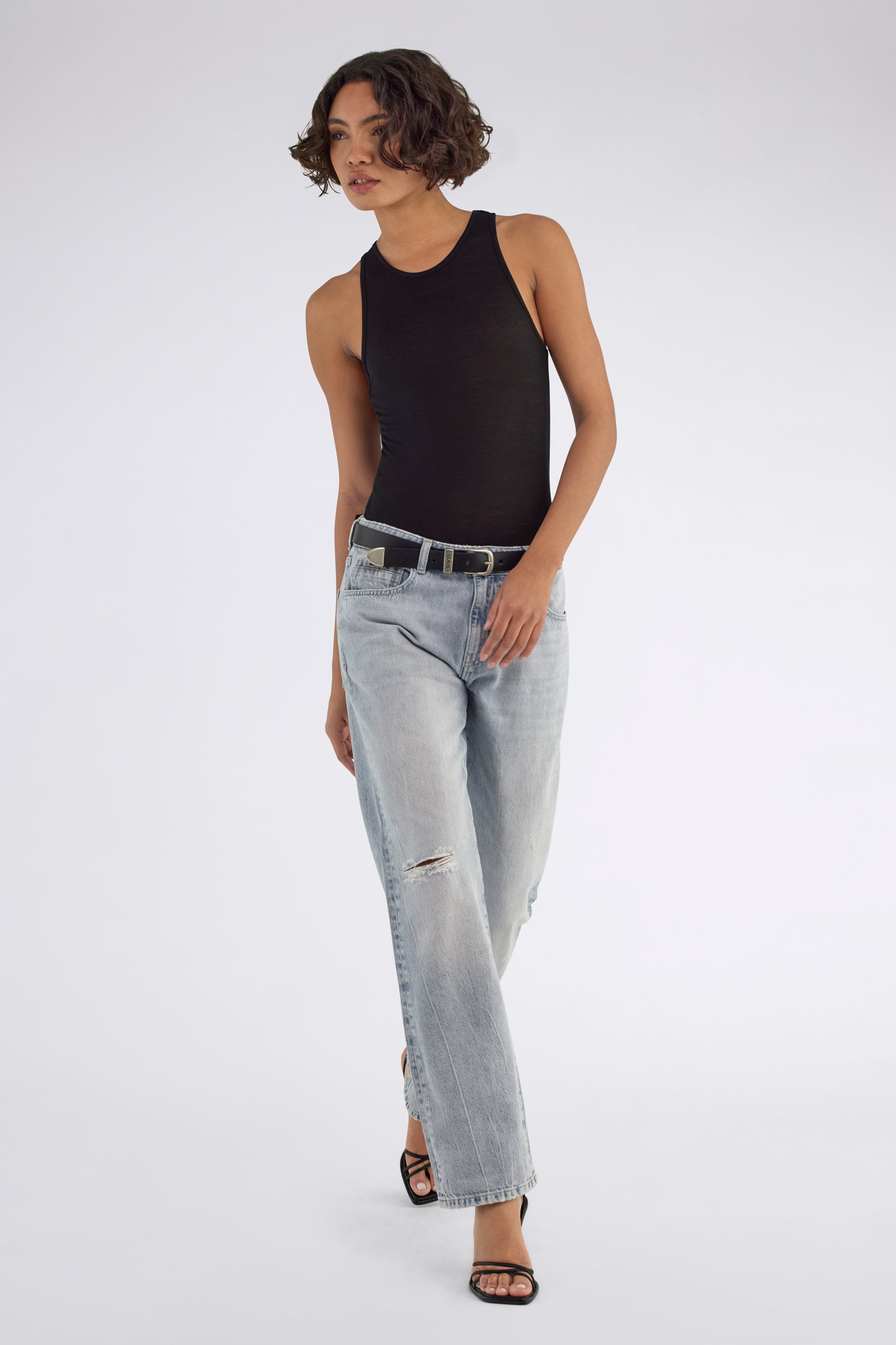 gas-greg-straight-77yl-jeans-damen-grau-destroyed-l-nge-30 image 1