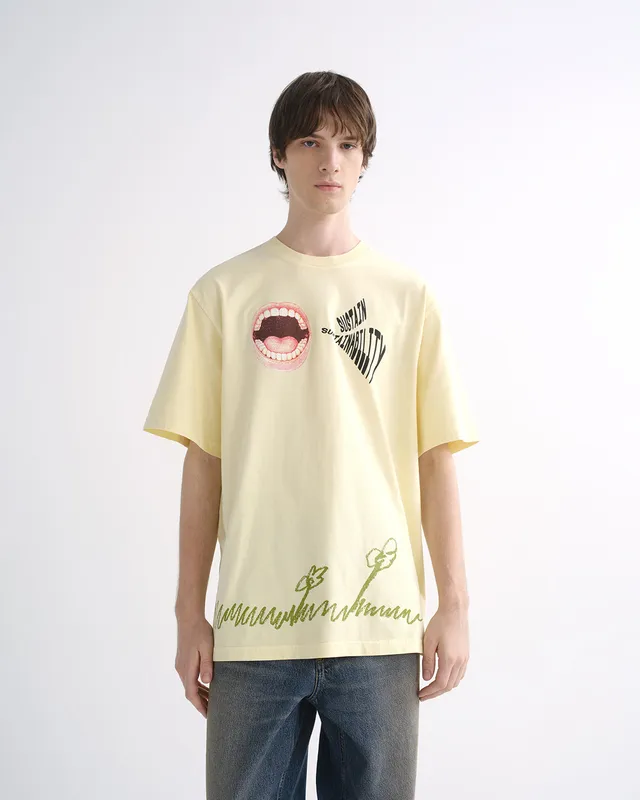agolde-ron-finley-tee-pale-yellow-t-shirt-gelb-herren image 1