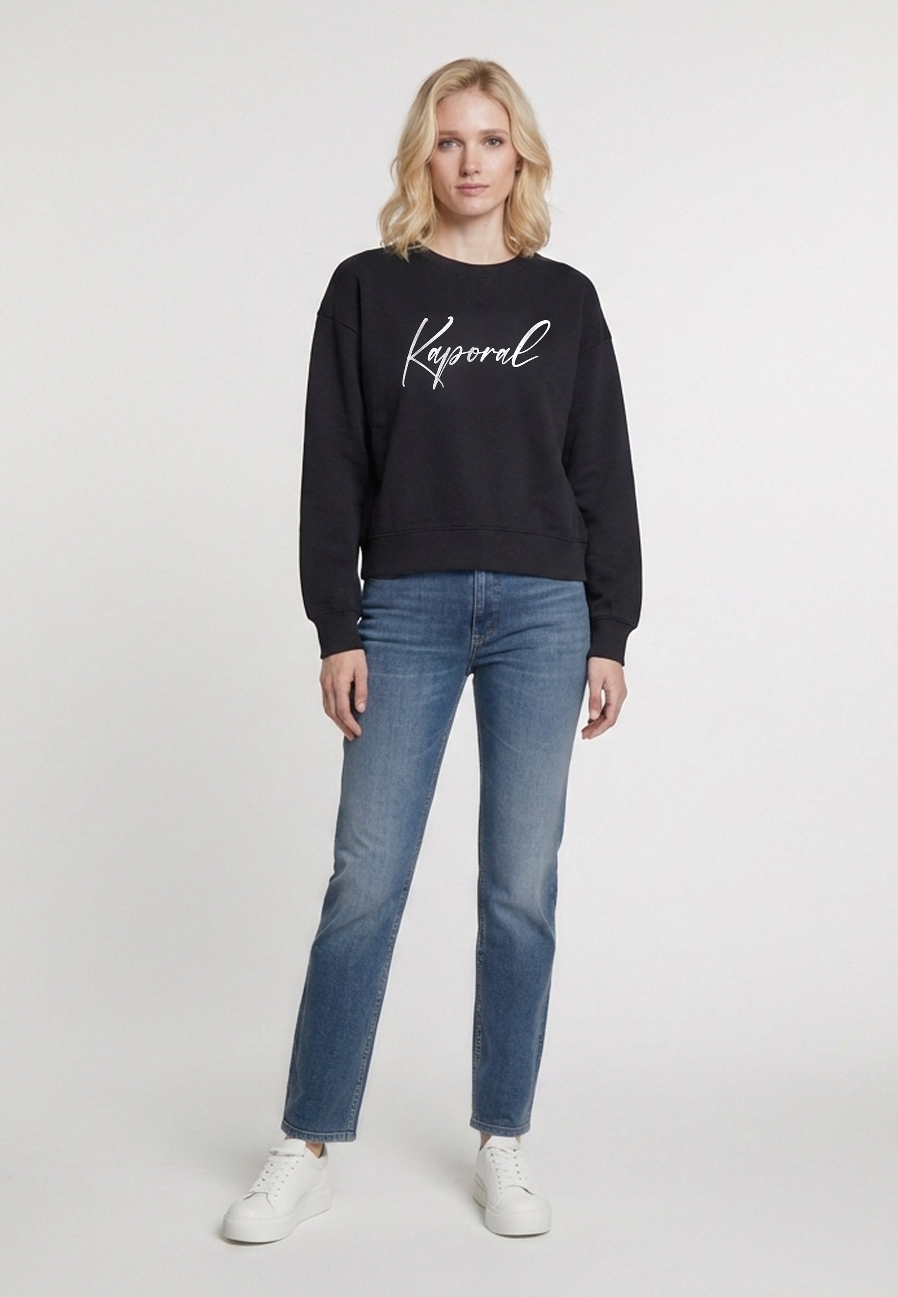 kaporal-julie-sweatshirt-damen-schwarz-slim-baumwollmix image 1