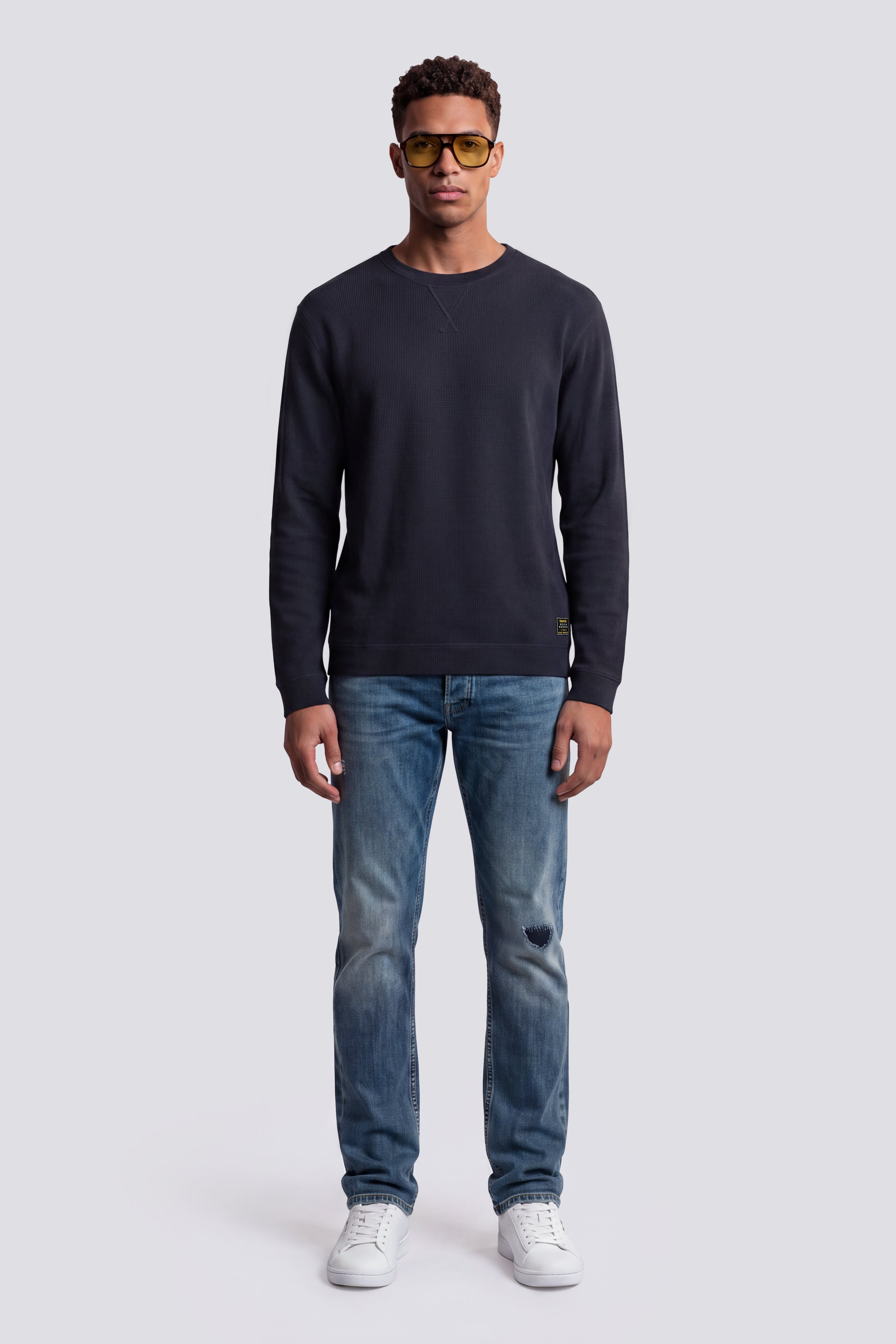 gas-dharis-m-l-label-4706-langarmshirt-herren-waffle image 1