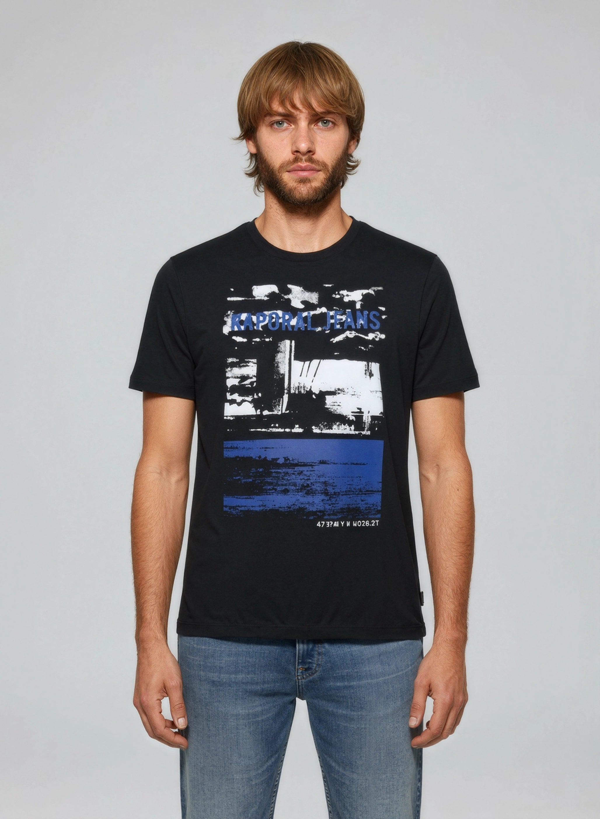 kaporal-dock-t-shirt-herren-schwarz-regular-baumwolle image 1