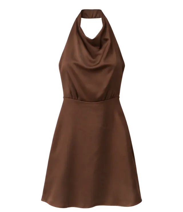goldenim-paris-femme-robe-courte-satin-kleid-kurz image 1