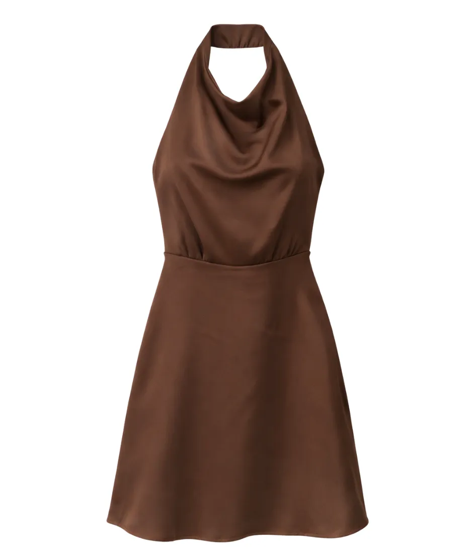 goldenim-paris-femme-robe-courte-satin-kleid-kurz image 1