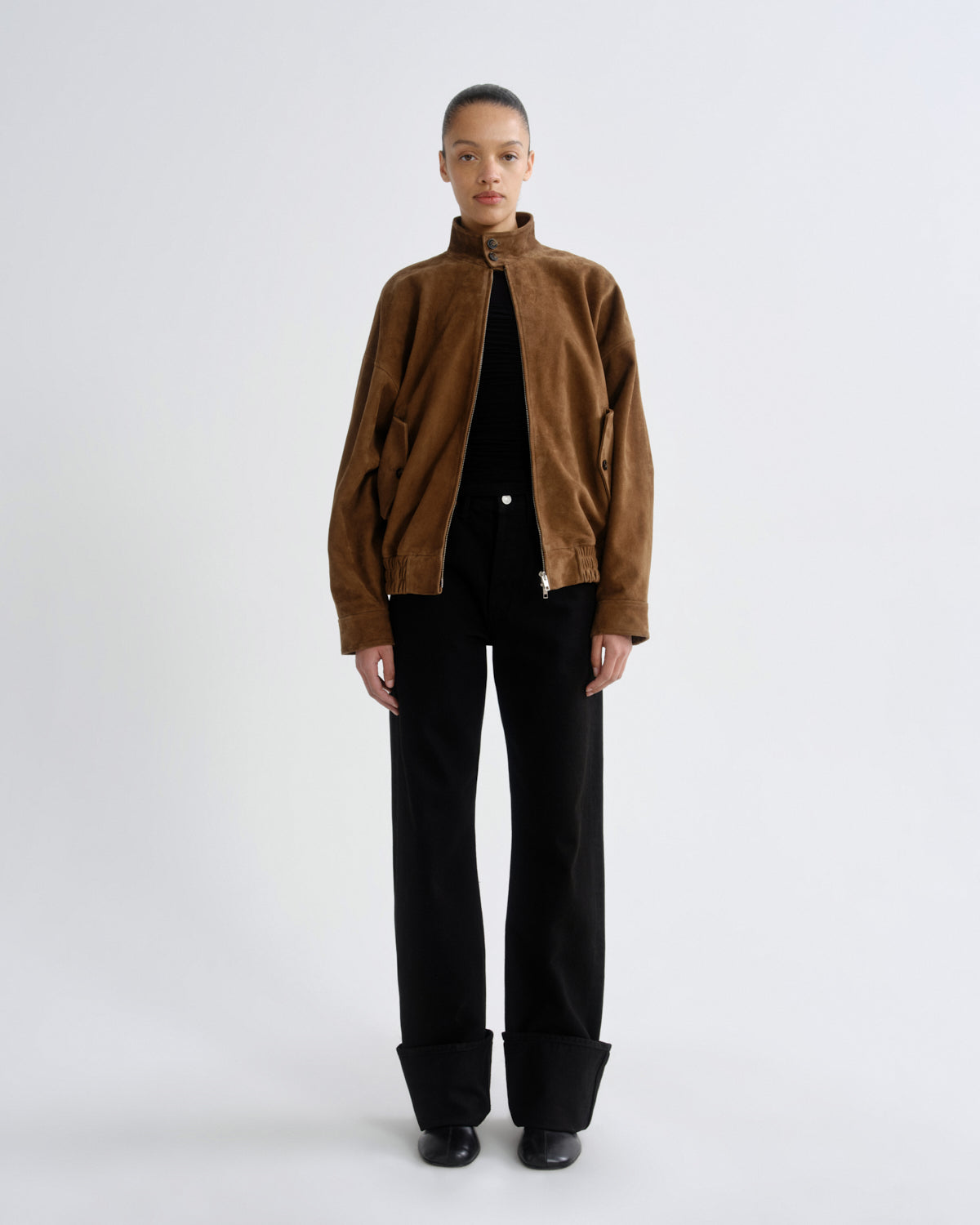 agolde-blair-jacke-pecan-braune-wildlederjacke image 5