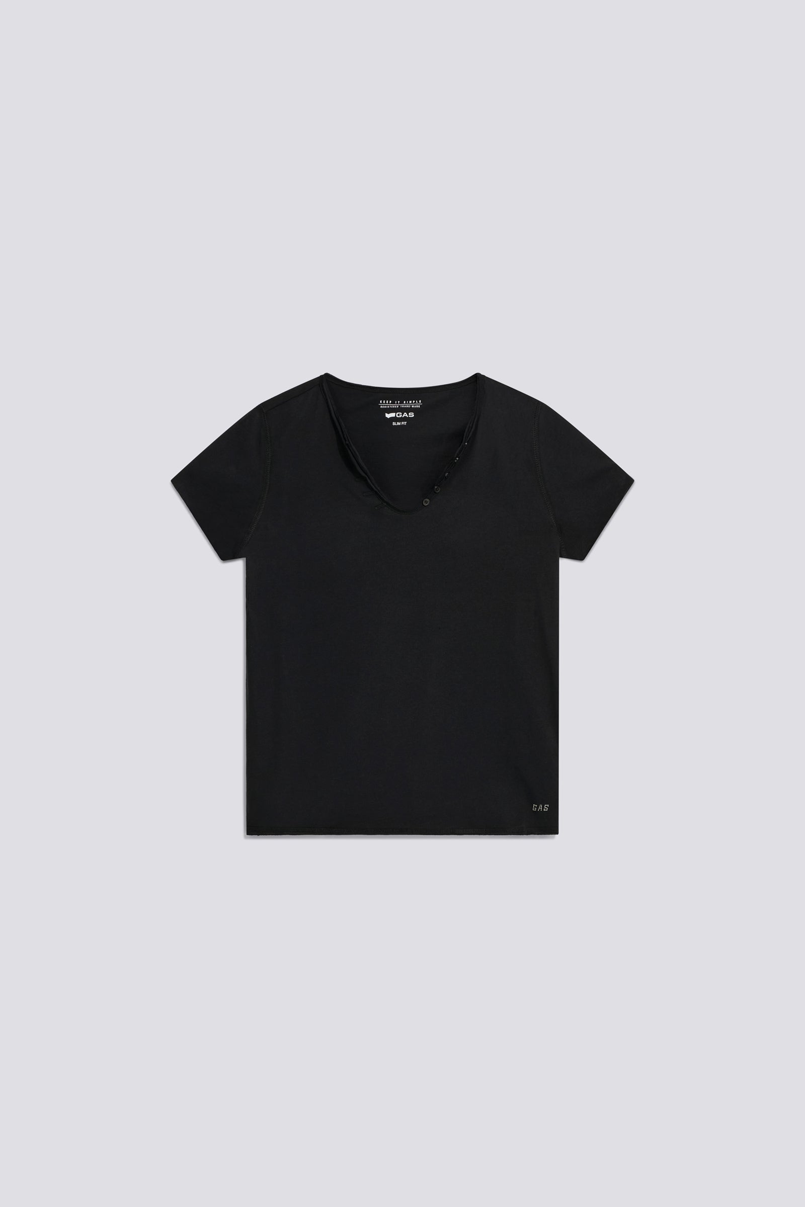 gas-lusy-m-c-0200-damen-t-shirt-slim-fit-henley-schwarz image 1