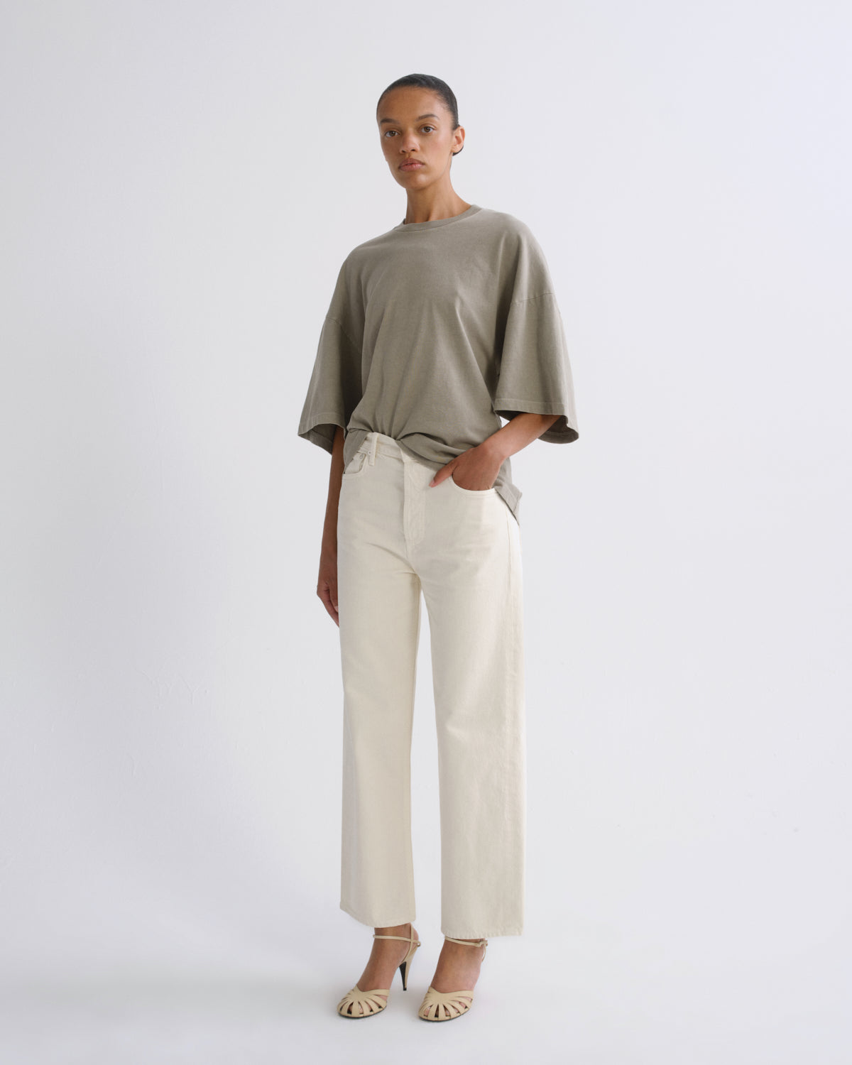 agolde-ellery-tee-t-shirt-drab-beige-puff-rmel image 4