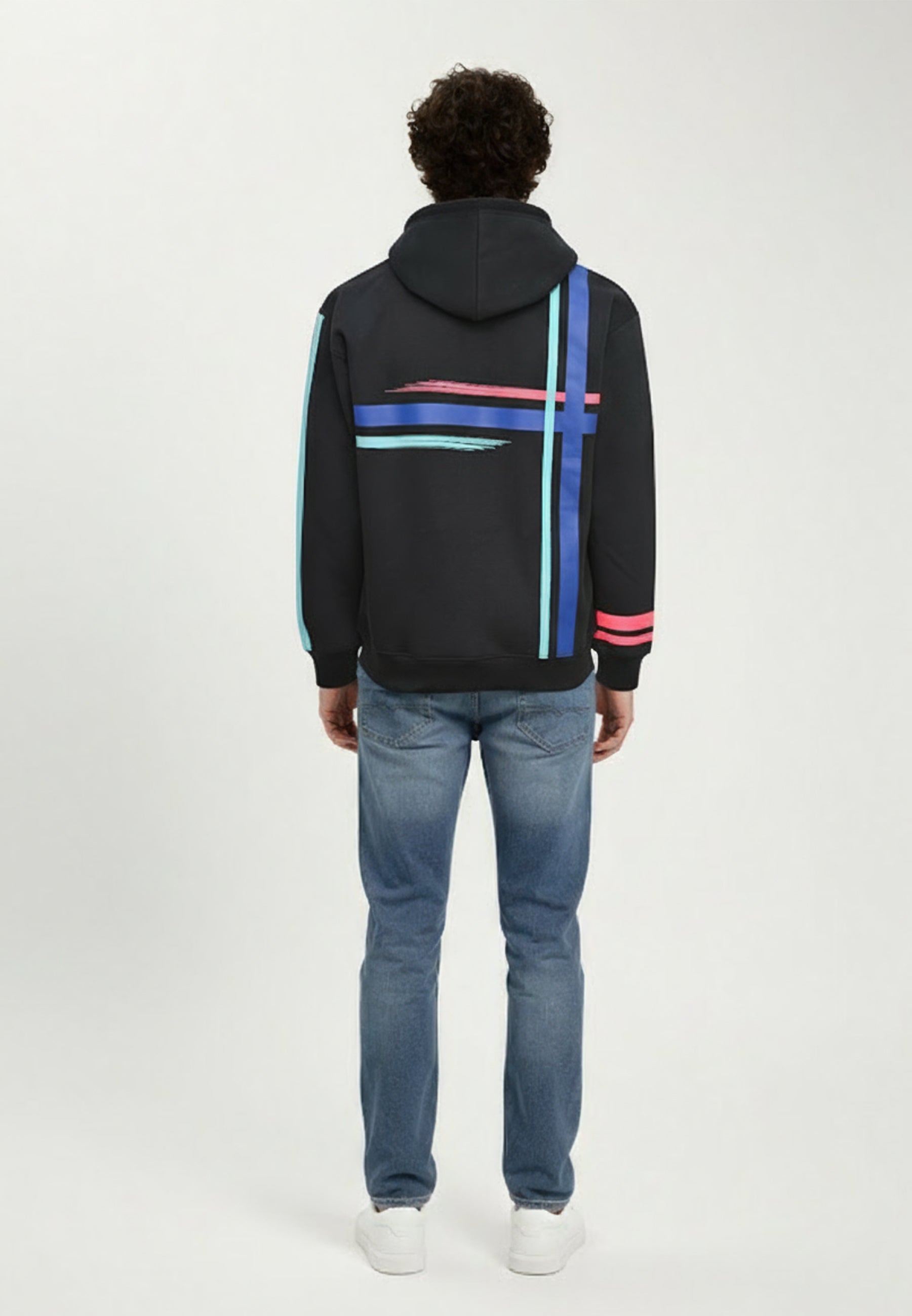 kaporal-regan-hoodie-herren-schwarz-regular-baumwolle image 3