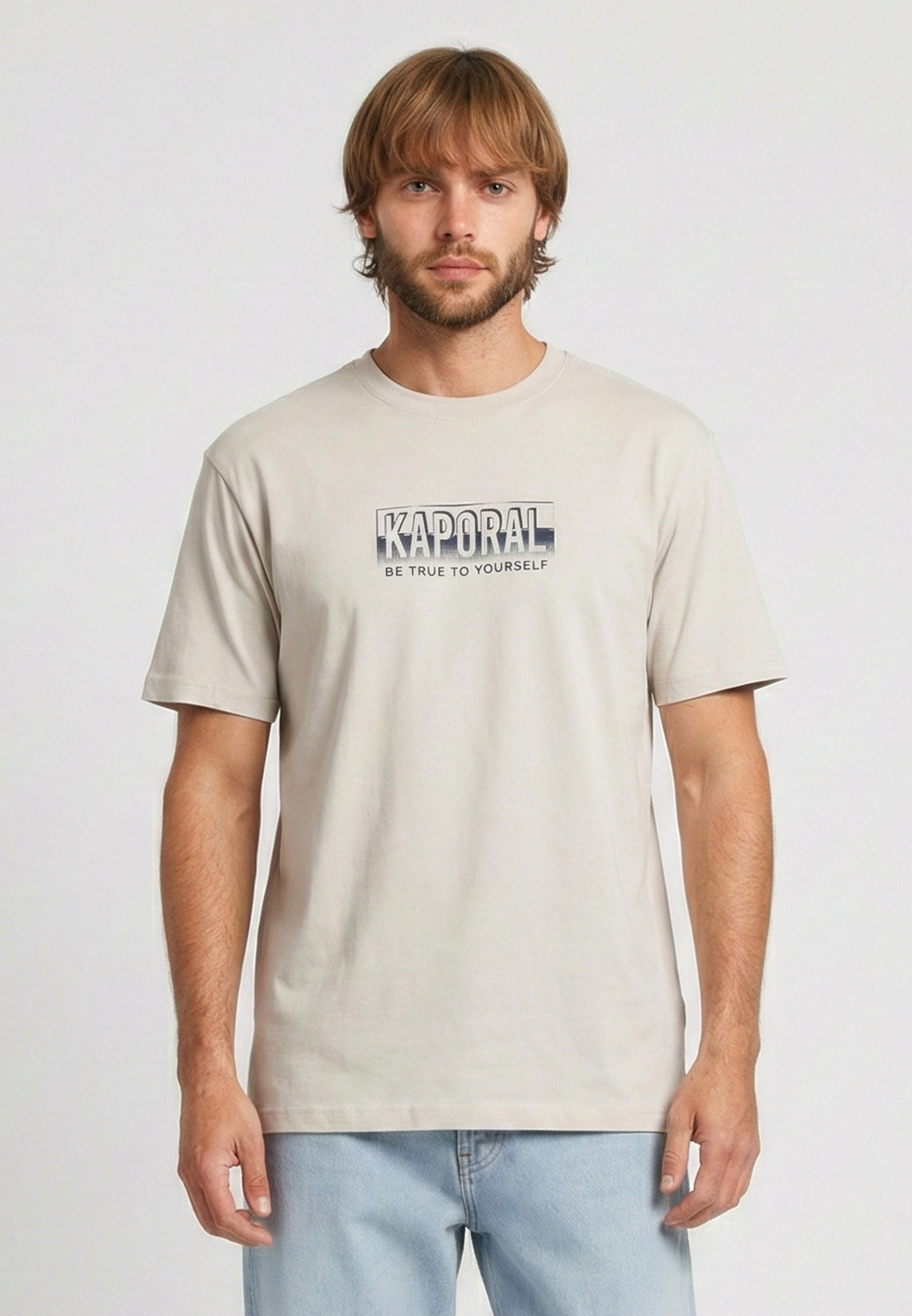 kaporal-bazzi-t-shirt-herren-ecru-regular-baumwolle image 2