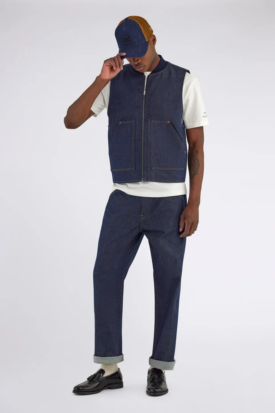 gas-frank-gilet-10ro-jeansweste-herren-indigo-regular image 1