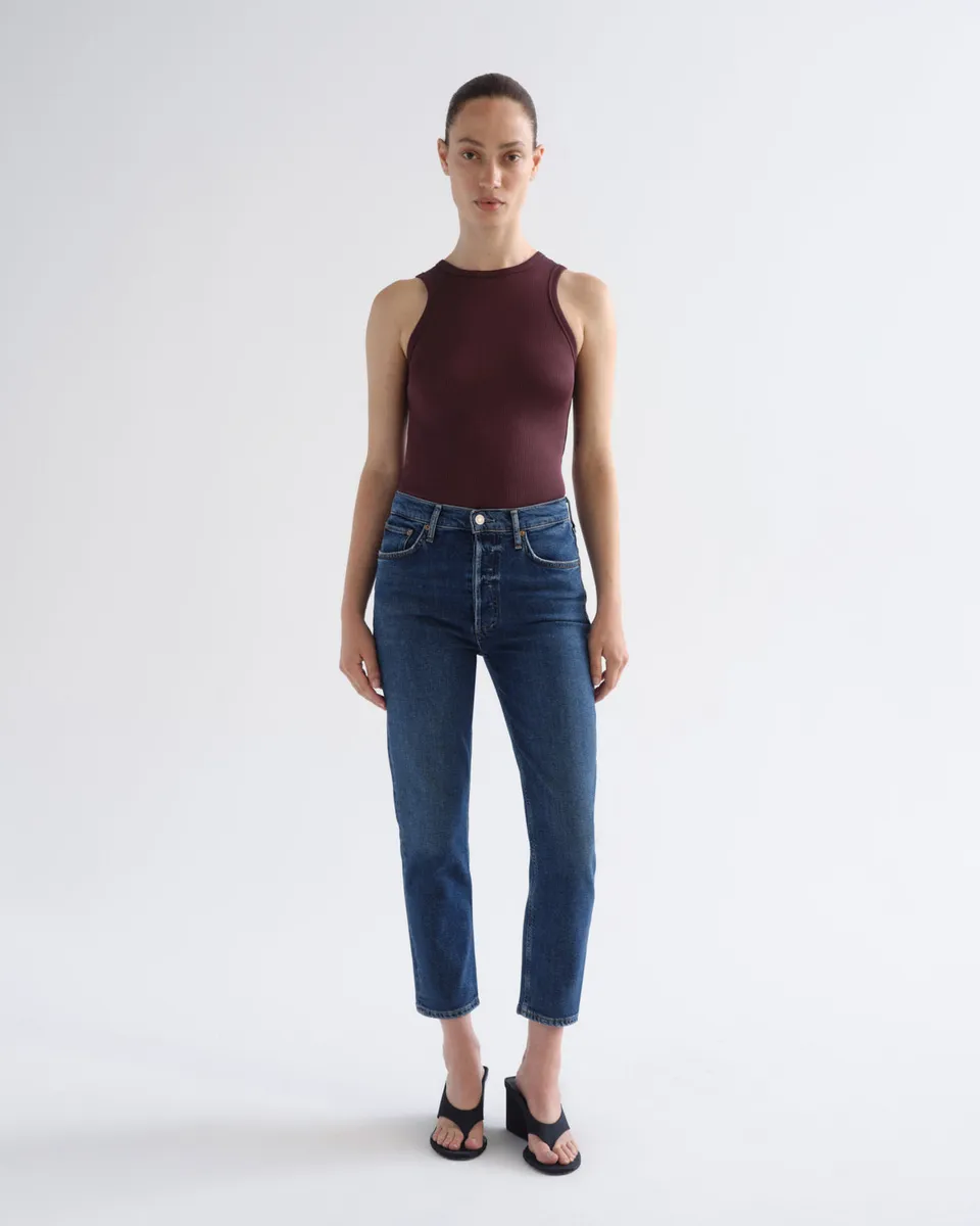 agolde-riley-high-rise-straight-crop-jeans-slick-stretch image 1