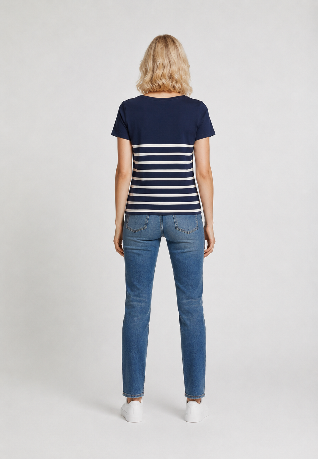 kaporal-kris-t-shirt-marine-damen-slim-streifen image 2