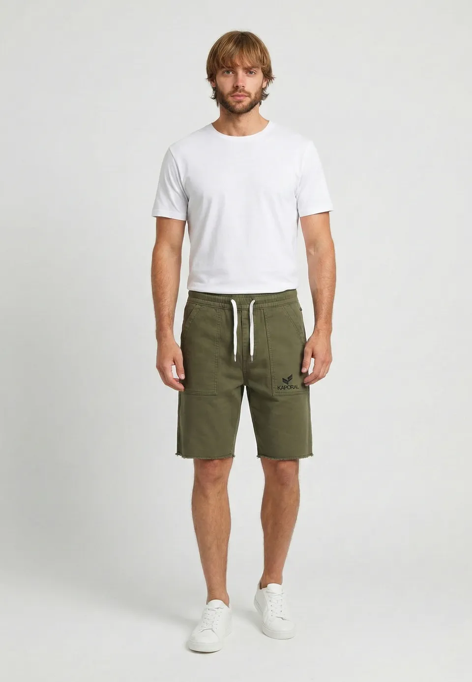 kaporal-kasius-shorts-herren-khaki-molleton-regular image 1