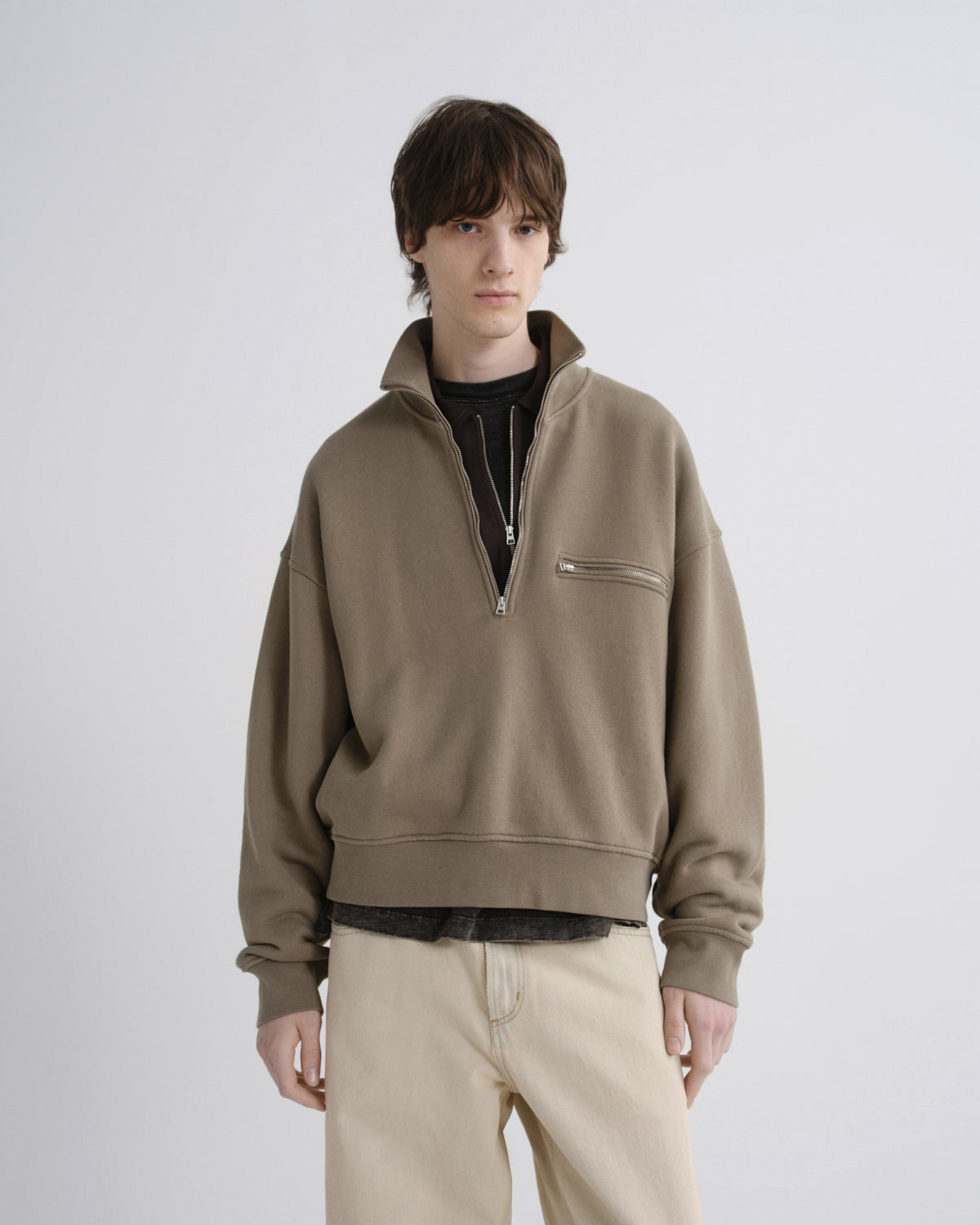 agolde-pavillion-trail-sweatshirt-herren-khaki image 1