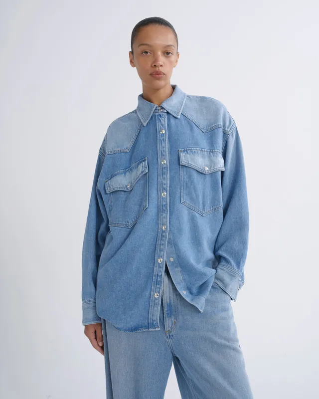 agolde-lotta-shirt-flyweight-hemd-script-blau-denimhemd image 1