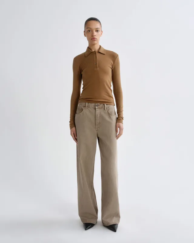 agolde-low-slung-baggy-flyweight-jeans-trail-braun image 1