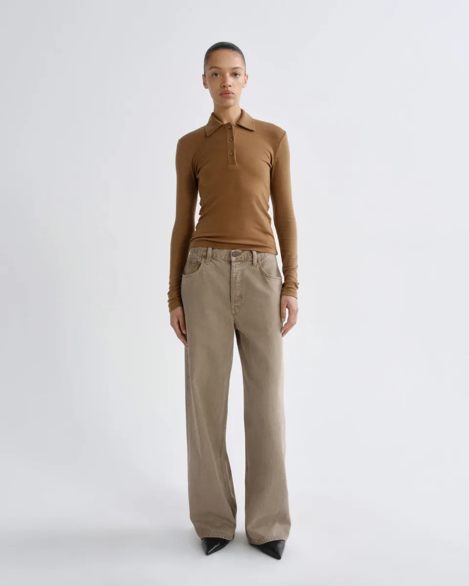 agolde-low-slung-baggy-flyweight-jeans-trail-braun image 1