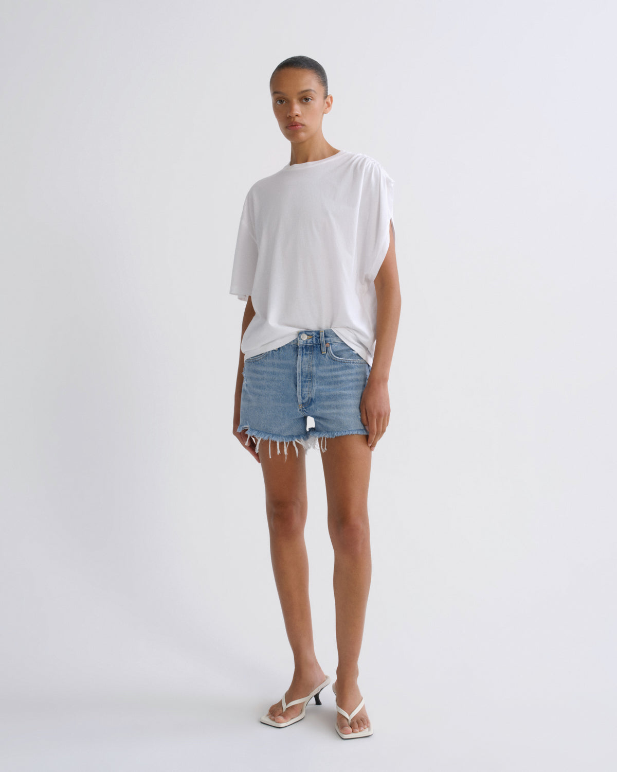 agolde-parker-vintage-cut-off-shorts-damen-blau image 4