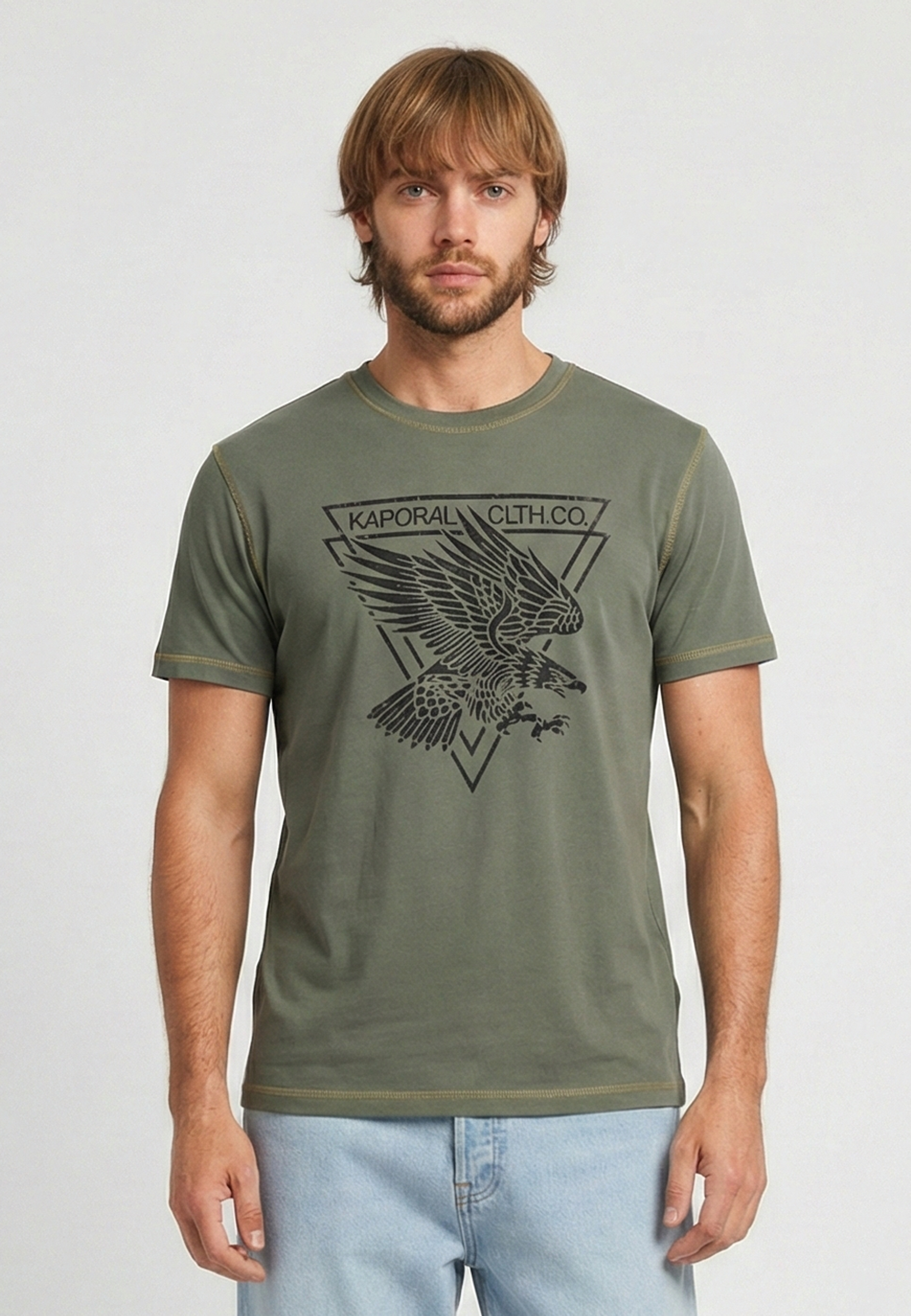 kaporal-eagle-t-shirt-khaki-regular-100-baumwolle image 1