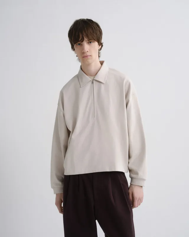 agolde-darius-polo-shirt-sand-beige-baumwolle image 1