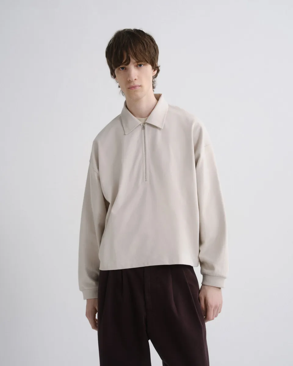 agolde-darius-polo-shirt-sand-beige-baumwolle image 1