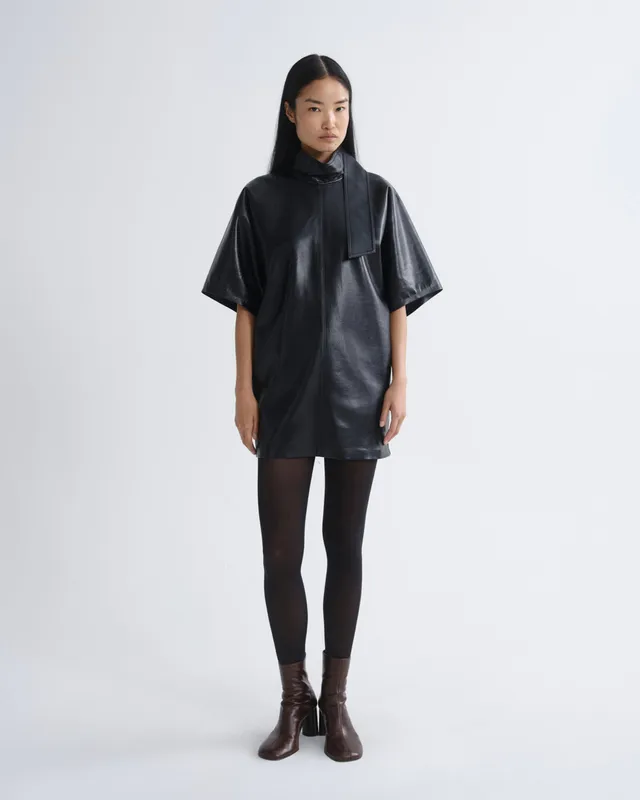 agolde-kembra-minikleid-leder-schwarz-detox-damen image 1