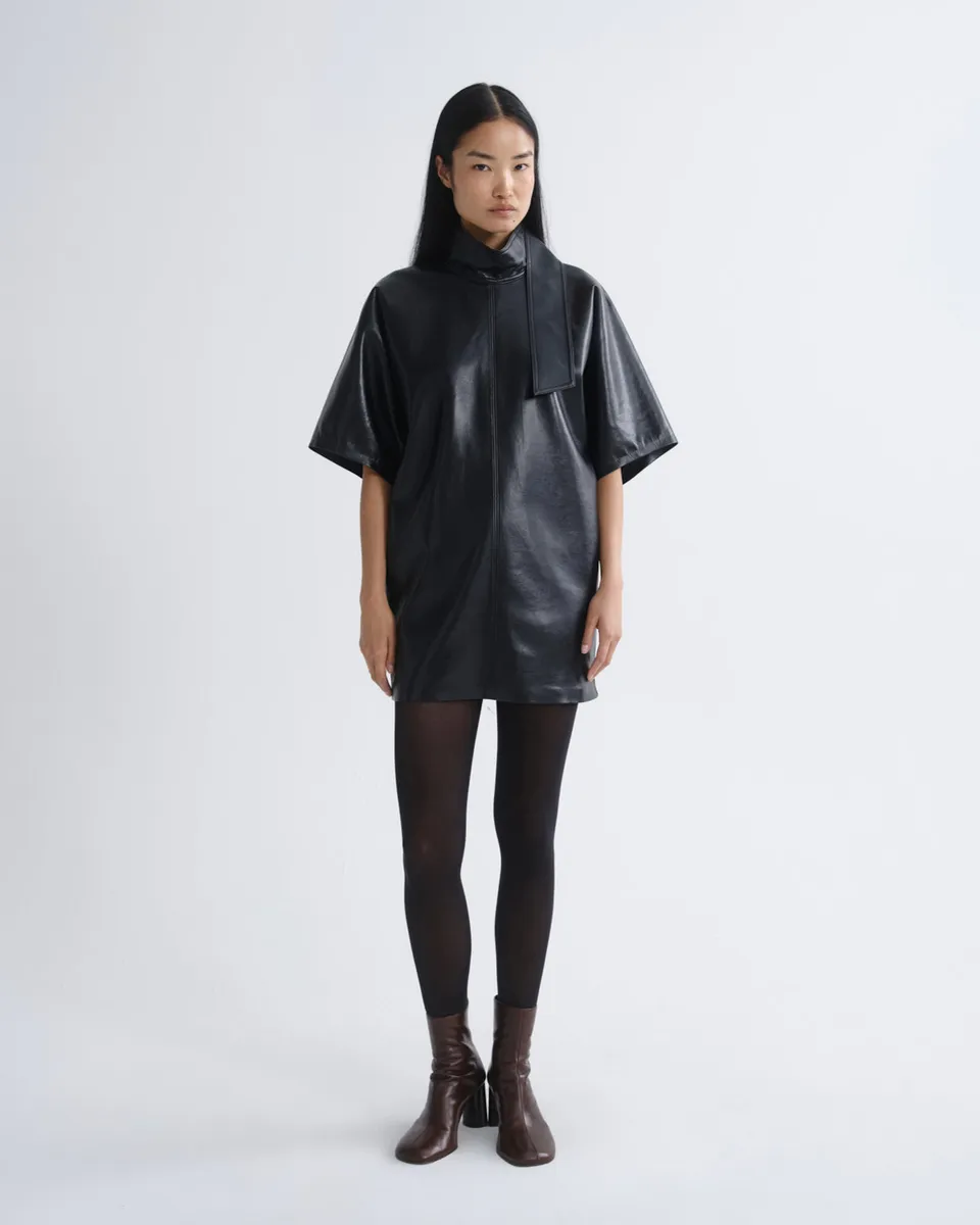 agolde-kembra-minikleid-leder-schwarz-detox-damen image 1