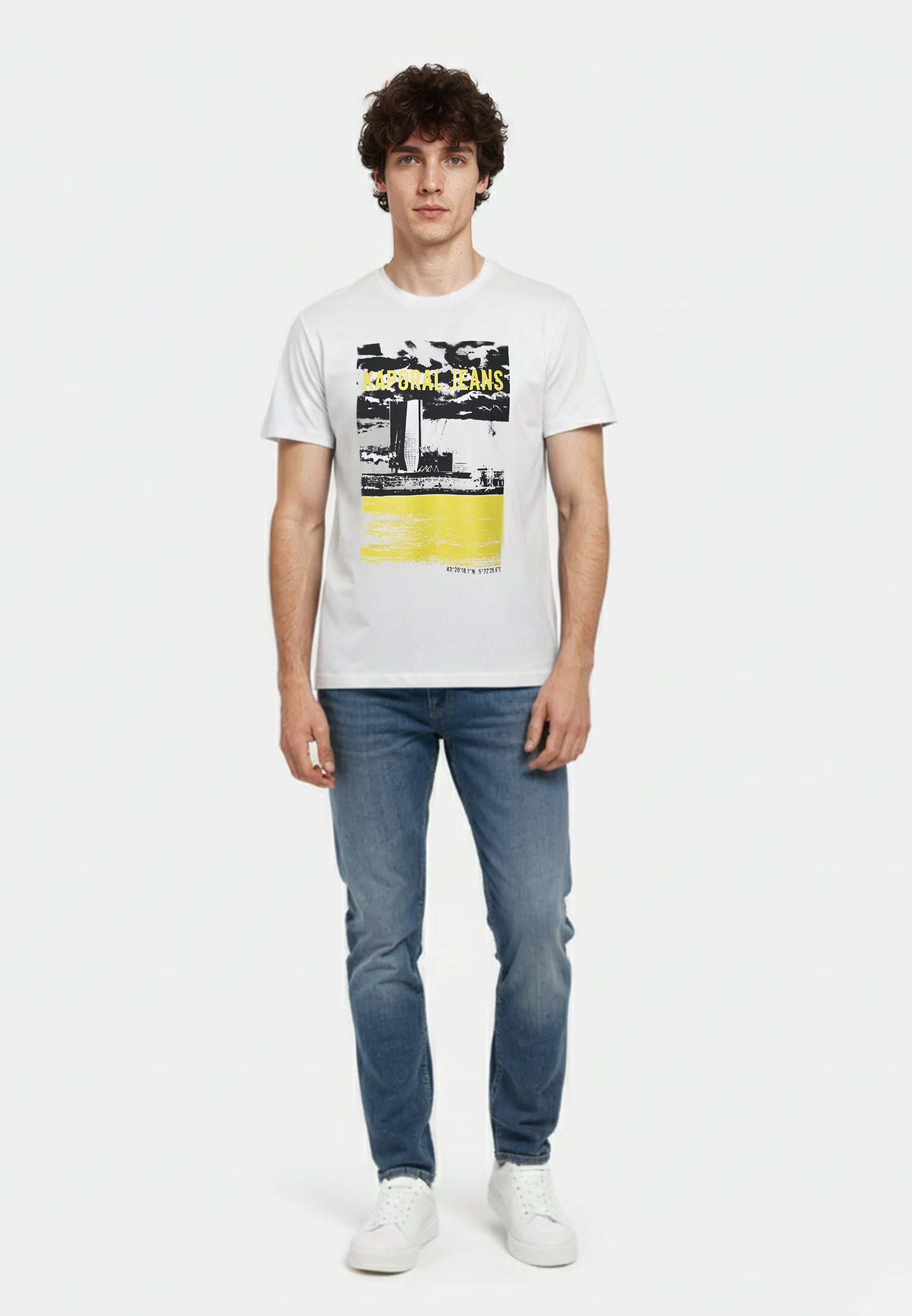 kaporal-dock-t-shirt-herren-wei-print-regular image 2
