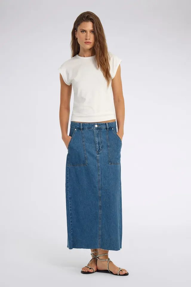 gas-wera-wk-mid-skirt-95mm-jeansrock-midi-indigo-regular image 1